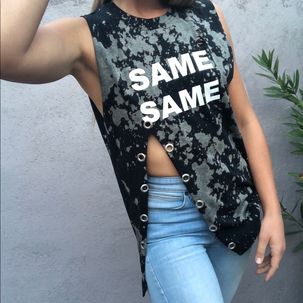 Same Same But Different Acid Wash Front Slit Tank - image 4